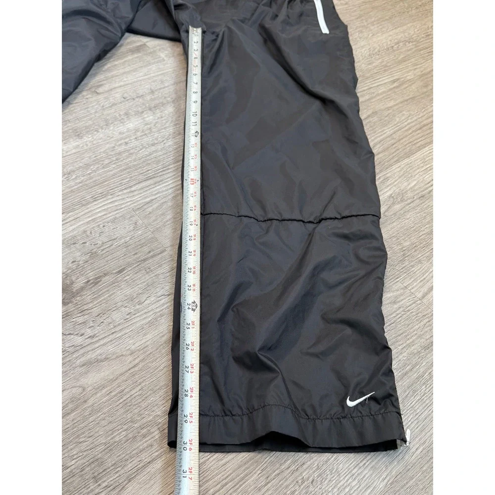Nike Vintage Track Pants‎ Black Nylon Windbreaker Mesh Lined Boys Large 12-14
